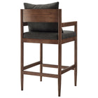 Modway - Remington Tabouret de bar - Charbon de bois-Glissières de plancher sans marquage