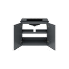 Modway - Bryn Fixation murale de 30" Vanette de salle de bain - Gris Noir-Trous de robinet centraux 8"