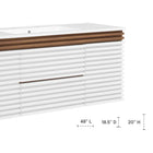 Modway - Render Fixation murale de 48" Vanette de salle de bain - Blanc Noyer Blanc-Conception murale
