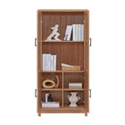 Manhattan Comfort - Jodie 31 po Bibliothèque Mid-Century Moderne - Érable - Lot de 2-15,7 po L x 31 po l x 67,6 po H