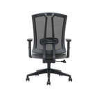 Brassex - Milos Chaise de bureau - grise/noire-Le mécanisme synchrone et la fonction de levage à gaz vous permettent de personnaliser votre position assise selon vos besoins, assurant une posture adéquate pour un confort tout au long de la journée