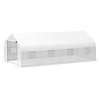 Outsunny - serre tunnel à entrée piétonne 20 pi x 10 pi x 7 pi, blanc-Idéal pour cultiver des plantes, des fleurs et des paysages de manière efficace et rapide en toutes saisons  
