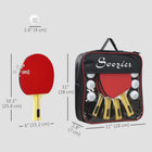 Soozier - Ensemble De Raquettes De Ping-Pong Avec 4 Raquettes Portables - 8 Balles-Livré avec 4 raquettes et 8 balles 