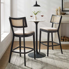 Modway - Caledonia Tabourets de bar - Noir beige - Ensemble de 2-Siège en contreplaqué