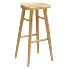 Modway - Saville Dos sans dos Tabourets de bar - Chêne - Ensemble de 2-Glissades de pied ajustables sans marquage