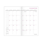 AT-A-GLANCE - Agenda scolaire mensuel de poche 2 ans BADGE floral 2026-2028 - 6 3/16 po H x 3 5/8 po l - multicolore - bilingue-Couverture en papier durable avec motif floral