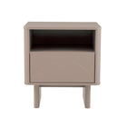 Manhattan Comfort - Table de nuit moderne Ella 19,7" - Mocha-Table de nuit moderne pour chambre et salon
