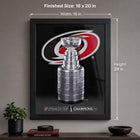 Frameworth - Carolina Hurricanes 16 po H x 20 po l Cadre Champions de la Coupe Stanley 2026 - Sous licence officielle LNH/AJLNH-7