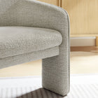 Modway - Greer Tissu Boucle Rembourré Fauteuil d’accent - Parchemin-Dossier courbé