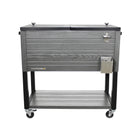 Permasteel - Glacière de patio style mobilier 80 pintes - Gris-Glacière de patio roulante de 80 pintes