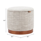 Zuo - Fije Pouf de rangement - Gris-8