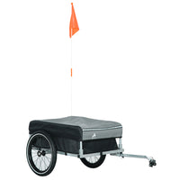 Aosom - remorque de vélo extérieure avec triple sécurité-Attelage universel pour une fixation rapide et facile à la roue arrière du vélo
