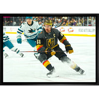 Mark Stone Vegas Golden Knights - Toile encadree - 31" x 22"-Impression sur toile de qualité supérieure avec bordures enveloppées