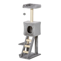 PawHut - Arbre à chat 47 po, échelle, poteaux à griffer - balle-Le design à plusieurs niveaux satisfait l'instinct de grimper de votre chat 