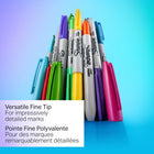 Sharpie - Marqueurs permanents − Pointe fine − Couleurs assorties − Paquet de 24-La pointe fine infiniment polyvalente fait des marques incroyablement audacieuses et détaillées