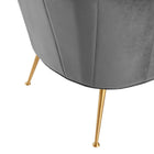 Modway - Veronica Chenal Touffé Performance Velvet Fauteuil - Gris-Capacité de poids de la chaise : 331 lb