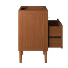 Modway - Cassia 24" Bois de teck Armoire de toilette de salle de bain (lavabo non inclus) - Naturel-Quincaillerie en métal en laiton