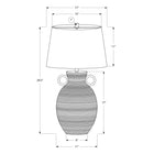 Monarch Specialties - Luminaire - 30 po H Lampe De Table - Céramique Blanche - Abat-Jour Ivoire / Crème - Transitionnel-Conçue pour les goûts modernes, cette lampe en forme de vase allie fonctionnalité et esthétique, offrant une solution d'éclairage accrocheuse lorsqu'elle est placée sur une table de bout ou d'appoint, une table de nuit ou une console