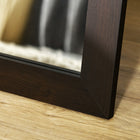 HOMCOM - Miroir pleine longueur - 20,1 po l x 57,9 po H - marron-Matériau : MDF, Verre 