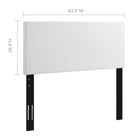 Modway - Taylor Cuir synthétique rembourré Tête de lit complète / Queen, Blanc-Rembourrage en simili cuir souple