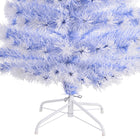 HOMCOM - Arbre de Noël à fibres optiques LED pré-éclairé de 5ft décoration artificielle support blanc-Les brins de fibres optiques multicoloures complètent bien les lumières étoiles à LED 