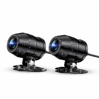 Vantrue - Caméra embarquée double F1 4K pour moto avec carte SD 64 Go-Enregistrement double capture les images avant et arrière en 4k et 1080p à 30fps offrant une vidéo claire et détaillée pendant les trajets