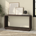 Hudson&Canal - Table console rectangulaire Lonni - 55 po l - Chêne brun-Table rectangulaire aux angles arrondis, avec une étagère inférieure pour le rangement