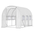 Outsunny - grande serre de marche 20 pi x 10 pi x 6 pi-La bâche en PE est enduite d'une protection UV pour mieux protéger les plantes  
