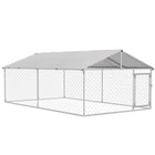 PawHut - Niche d’extérieur 13,1 pi L x 7,5 pi l x 4,9 pi H avec housse imperméable-Le toit résistant à l'eau et aux UV garde les animaux au frais et les protège de la pluie 
