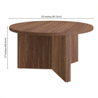 Hudson&Canal - Table basse ronde Anders de 81 cm de largeur, , noyer satiné-9