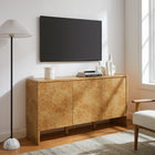 Modway - Hudson Bois de burl de 60" Buffet - Naturel-Portes à fermeture douce