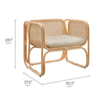 Modway - Ellis Rotin naturel Fauteuil d’accent - Naturel-Coussin en mousse inclus