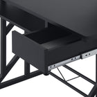 HOMCOM - Bureau d'ordinateur avec plateau clavier - 35,4 po L x 19,7 po l x 39,4 po H - noir-Tiroir pour le rangement de papiers, livres, stylos, dossiers, cahiers et plus encore