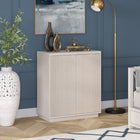 Hudson&Canal - Meuble d'appoint Alston 28 po de largeur - Blanc aulne-La base, le dessus et les étagères sont fabriqués en MDF robuste avec une finition blanc aulne