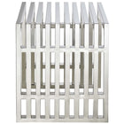 Modway - Gridiron Bancs Ensemble de 3 - Argent-Finition en acier inoxydable brossé