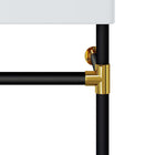 Modway - Redeem Acier inoxydable noir mural de 24" Vanette de salle de bain - Noir Blanc-Capsules de pied non marquées