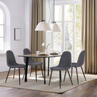 Homy Casa - Chaises d'accueil 4 places, tissu rembourré gris-Dossier incurvé ergonomique : Offre un soutien durable sans inconfort.