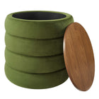 Modway - Mezzo Manche Performance Velvet Ottoman de stockage - Vert mousse-Entièrement assemblé