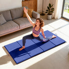Soozier - Tapis De Gymnastique Pliant 4 pi l x 6 pi L x 2 po P - Tapis D’Exercice Avec Poignées Pour Yoga - Mma - Arts Martiaux - Bleu-Mousse EPE écologique ferme et haute densité de 2 po d’épaisseur pour un confort et une durabilité ultimes    