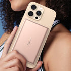 Torras - Batterie externe MiniMag 5000 mAh - Titane du désert-Puissance magnétique puissante de 10 N