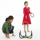 Winther - GONGE Lancer d'anneaux avec 6 anneaux-Comprend 2 supports afin qu'il puisse être placé à un angle pour rendre le jeu plus facile pour les jeunes enfants