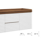 Modway - Render 48" Meuble de toilette de salle de bain compatible double lavabo (non inclus) - Noyer blanc-Calleton de montage compatible avec les cloisons sèches