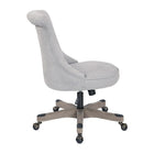 Chaise de bureau Hannah capitonnée, Brume-Sans accoudoirs