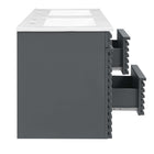 Modway - Render Fixation murale de 48" Vanette de salle de bain - Gris blanc-8