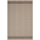 Modway - Optica Chevron avec bordures d’extrémité intérieures et extérieures Tapis de comédie 8 pi l x 10 pi L - Beige clair et beige foncé-Tapis chevron avec bordures d’extrémité