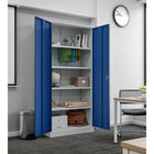Ceha Canada - Armoire de rangement métallique RTA - 36 po L x 77 po H - Bleu-SYSTÈME DE VERRROUILLAGE À 2 POINTS SÉCURISÉ : Gardez vos effets en sécurité avec un mécanisme de verrouillage fiable, jumelé à une poignée fixe pour une utilisation facile