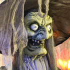 Outsunny - Décoration d'Halloween animée - sorcière animatronique - noir-Décoration polyvalente qui s'adapte aux maisons, aux fêtes et aux espaces publics couverts pour des frayeurs uniques 