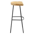Modway - Concord Dos sans dos Tabourets de bar - Chêne - Ensemble de 2-Aucune assemblée requise