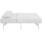 Modway - Horizon Acier inoxydable Cadre de lit complet, Blanc-Cadre en acier inoxydable robuste