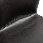 HOMCOM - Tabourets de bar hauteur comptoir avec cuir PU - brun foncé - paquet de 2-Revêtement en similicuir élégant, facile à nettoyer avec de l'eau tiède et du savon doux 
